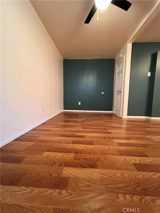 583 S Calle, Abronia, Palm Springs, CA 92264 - empty room with ceiling fan and wood finished floors
