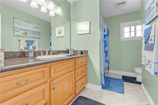 1010 W Yorktown Ave, Montebello, CA 90640 - bathroom with vanity, tile patterned floors, and a shower with shower curtain