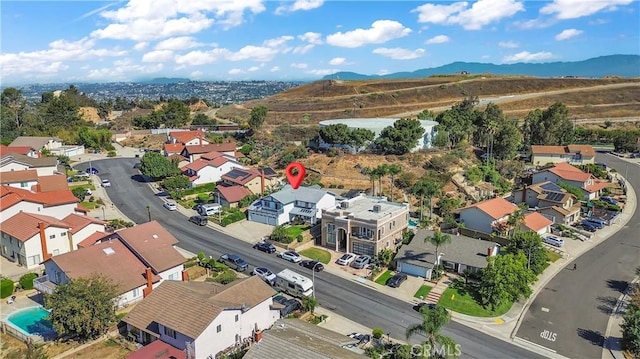 1010 W Yorktown Ave, Montebello, CA 90640 - aerial perspective of suburban area featuring a mountainous background