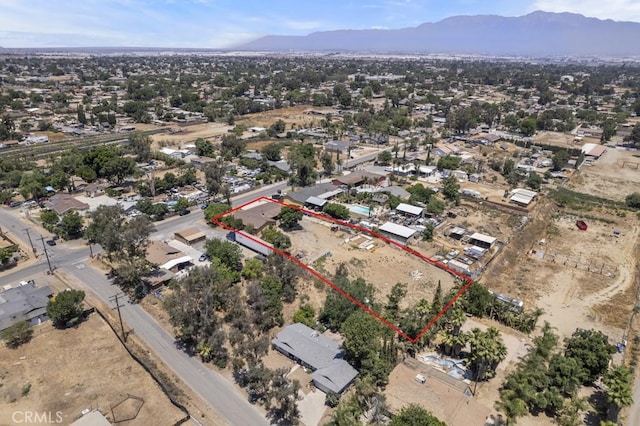 5956 Marlatt St, Jurupa Valley, CA 91752 - view of property location with property parcel outlined and mountains