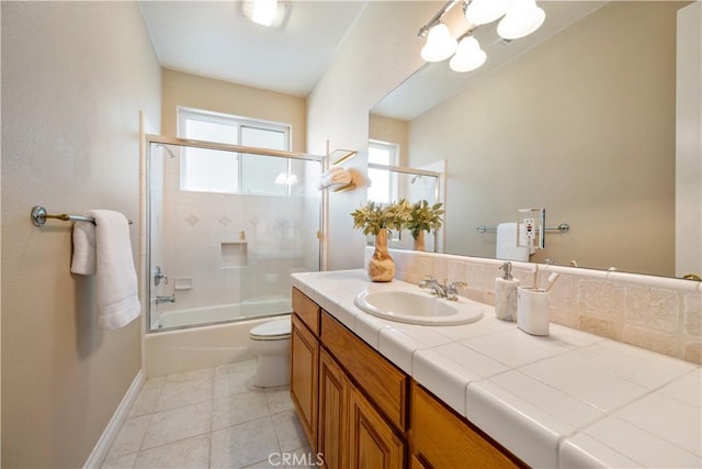 822 Noddy Ct, Arroyo Grande, CA 93420 - bathroom featuring vanity, shower / bath combination with glass door, and tile patterned flooring