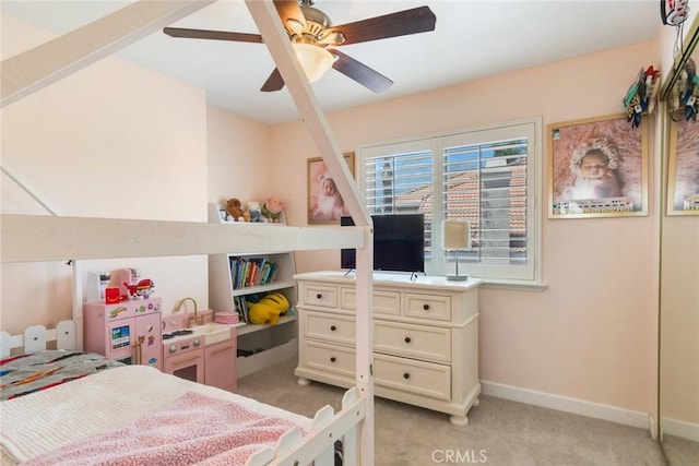 6915 Stanislaus Pl, Rancho Cucamonga, CA 91701 - bedroom featuring light colored carpet and ceiling fan