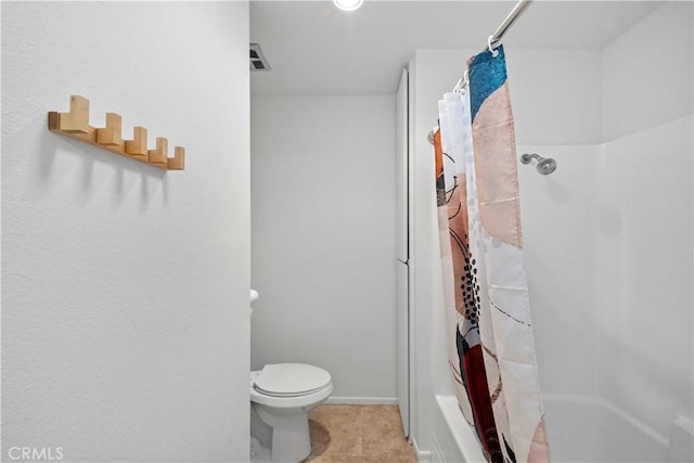 2501 S El Camino Real, San Clemente, CA 92672 - bathroom with shower / bath combo with shower curtain and tile patterned flooring