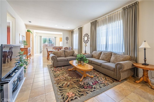 19385 Boulder St, Apple Valley, CA 92308 - living area with light tile patterned flooring and recessed lighting
