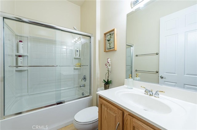 19385 Boulder St, Apple Valley, CA 92308 - bathroom featuring vanity and bath / shower combo with glass door