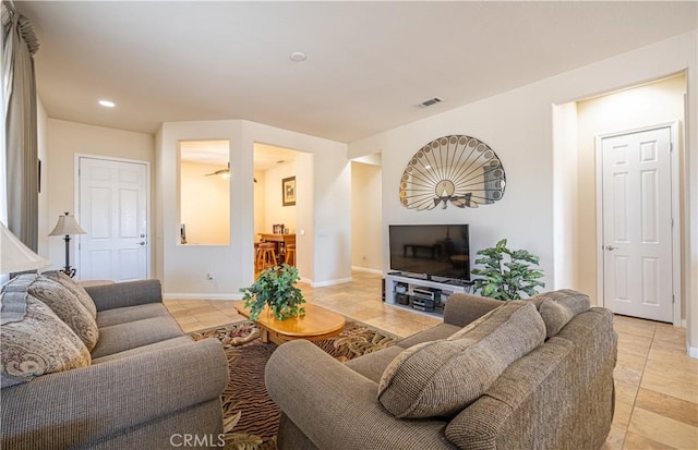 19385 Boulder St, Apple Valley, CA 92308 - living room featuring recessed lighting and a ceiling fan