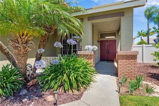 20776 Freeport Dr, Riverside, CA 92508 - entrance to property featuring stucco siding and brick siding