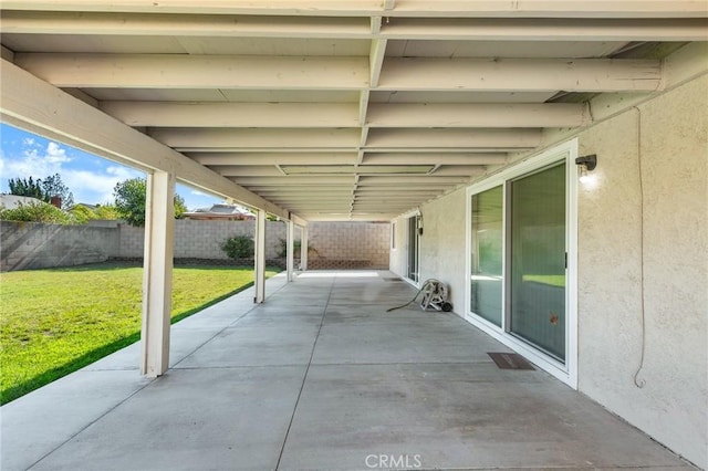 6355 Ortega St, Chino, CA 91710 - fenced backyard with a patio area