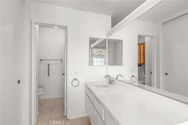 6355 Ortega St, Chino, CA 91710 - full bath with double vanity and tile patterned floors
