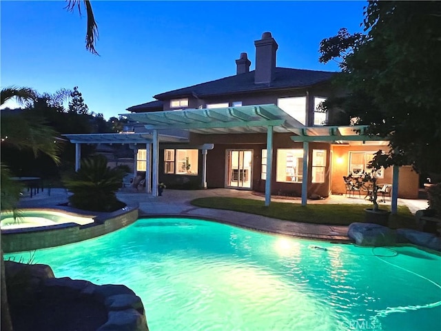 27860 Mount Shasta Way, Yorba Linda, CA 92887 - swimming pool featuring an in-ground hot tub, a pergola, and a patio