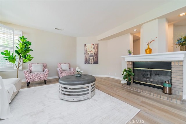 27860 Mount Shasta Way, Yorba Linda, CA 92887 - living room featuring wood finished floors, a fireplace, and recessed lighting