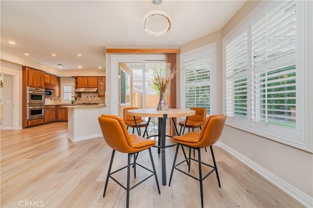 27860 Mount Shasta Way, Yorba Linda, CA 92887 - dining space with light wood-style floors and recessed lighting