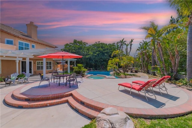 27860 Mount Shasta Way, Yorba Linda, CA 92887 - view of patio with a pergola and a pool with connected hot tub