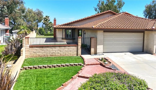 3610 Vista Glen Cir, Yorba Linda, CA 92886 - mediterranean / spanish-style house with stucco siding, a garage, concrete driveway, and a tiled roof