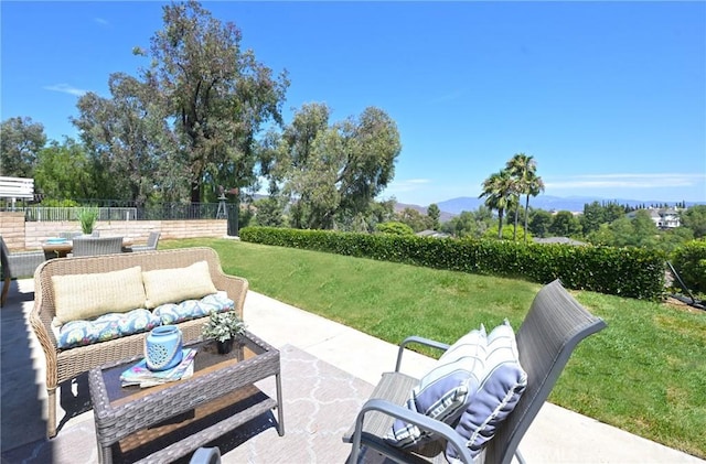 3610 Vista Glen Cir, Yorba Linda, CA 92886 - view of patio / terrace featuring an outdoor living space