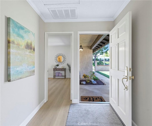 3610 Vista Glen Cir, Yorba Linda, CA 92886 - foyer featuring light wood-style flooring and crown molding