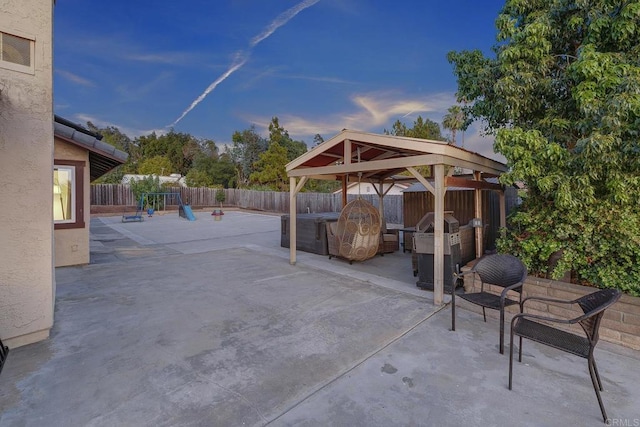 929 Chumash Trl, Vista, CA 92084 - fenced backyard featuring a gazebo, a patio area, and a grill