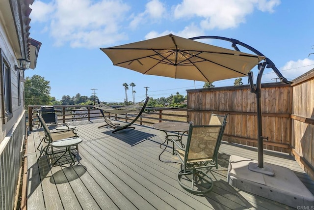 929 Chumash Trl, Vista, CA 92084 - wooden terrace with a grill