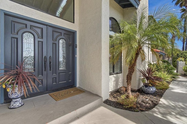 2044 Eula Ln, El Cajon, CA 92019 - doorway to property with stucco siding and french doors