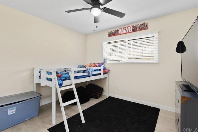 2044 Eula Ln, El Cajon, CA 92019 - bedroom with wood finished floors and ceiling fan