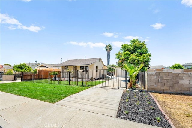 8252 Graves Ave, Rosemead, CA 91770 - view of front facade with a fenced front yard, a gate, and driveway
