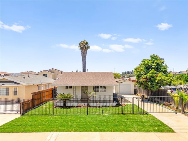 8252 Graves Ave, Rosemead, CA 91770 - ranch-style house featuring concrete driveway, a fenced front yard, and stucco siding