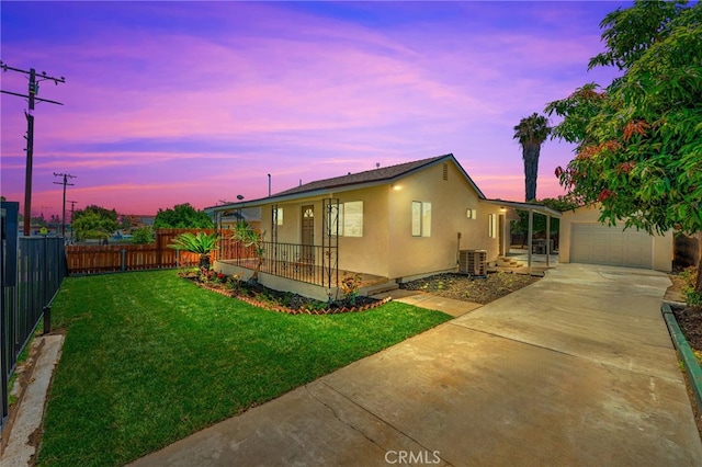 8252 Graves Ave, Rosemead, CA 91770 - view of front of home featuring stucco siding, driveway, a garage, and a porch