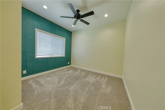 25904 Bear Valley Rd, Tehachapi, CA 93561 - carpeted spare room featuring recessed lighting and ceiling fan
