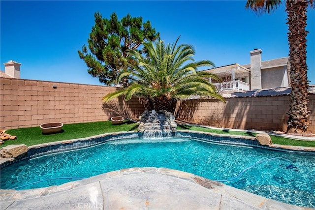 39423 Rowan Ct, Palmdale, CA 93551 - view of swimming pool with a fenced backyard