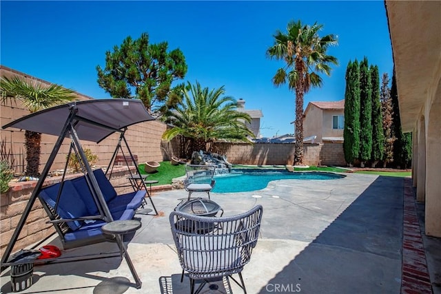 39423 Rowan Ct, Palmdale, CA 93551 - view of pool with a fenced backyard and a patio area