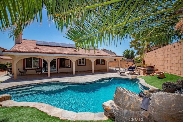39423 Rowan Ct, Palmdale, CA 93551 - view of pool with a patio area and a fenced backyard