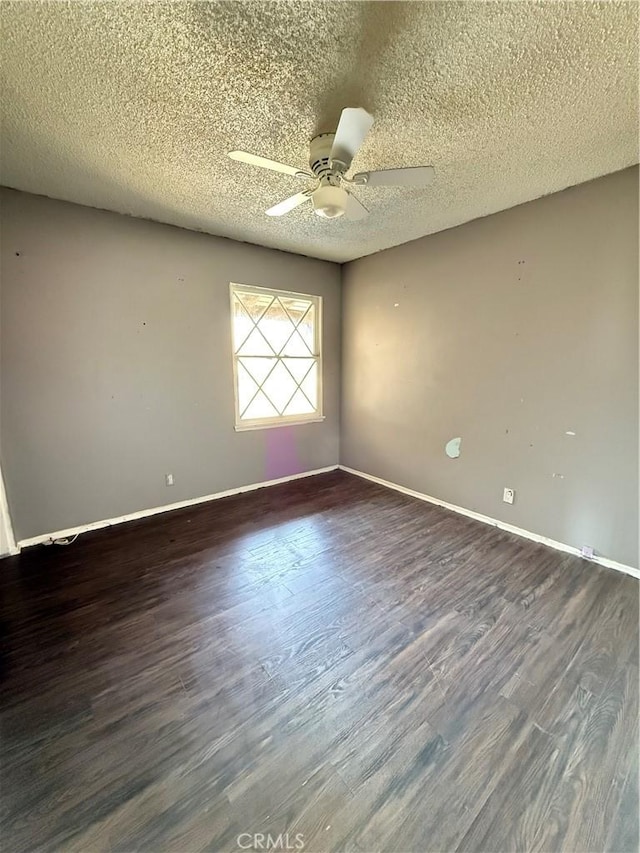 7560 El Escorial Way, Buena Park, CA 90620 - unfurnished room with a textured ceiling, wood finished floors, and a ceiling fan