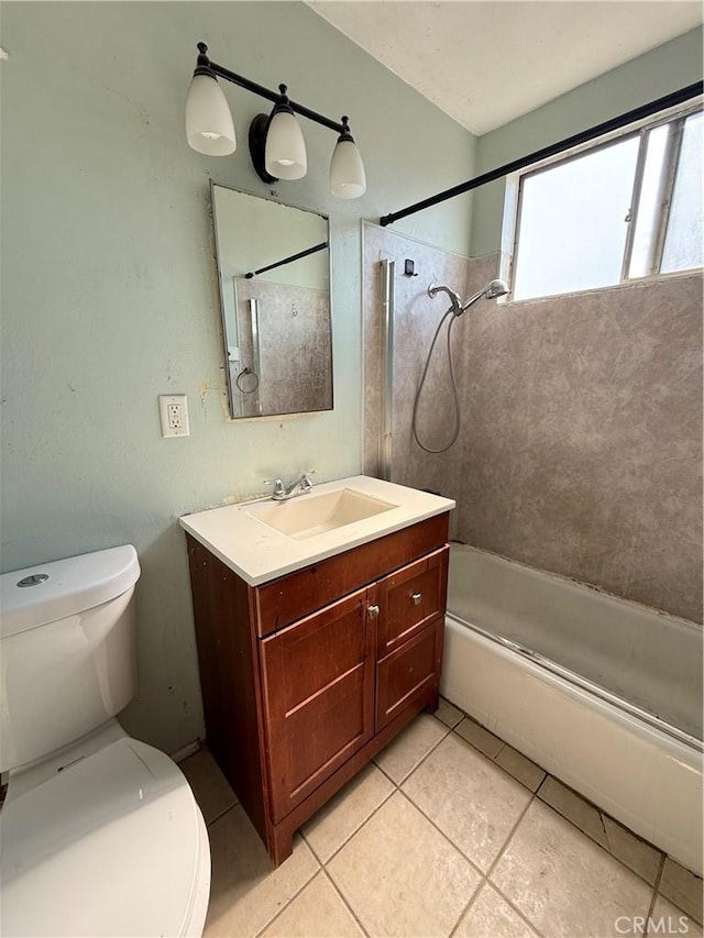 7560 El Escorial Way, Buena Park, CA 90620 - bathroom featuring washtub / shower combination, vanity, and tile patterned floors