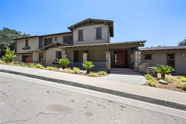 600 Baldwin Ct, Sierra Madre, CA 91024 - view of front of property featuring a porch and stone siding