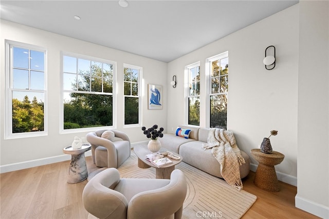 600 Baldwin Ct, Sierra Madre, CA 91024 - living room featuring baseboards and light wood finished floors