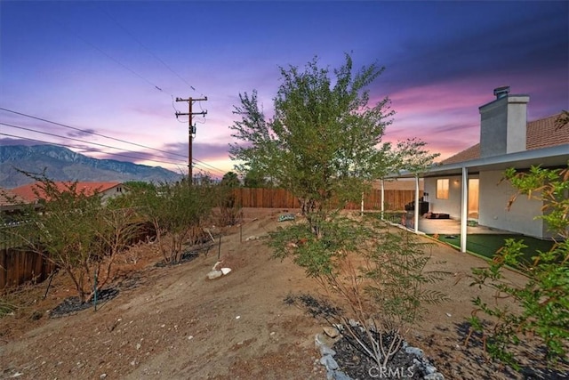 66101 14th St, Desert Hot Springs, CA 92240 - view of yard with a mountain view and a patio