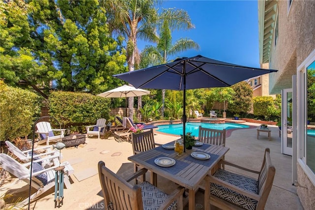 968 Saddlehorn Pl, Newbury Park, CA 91320 - view of patio with a fire pit