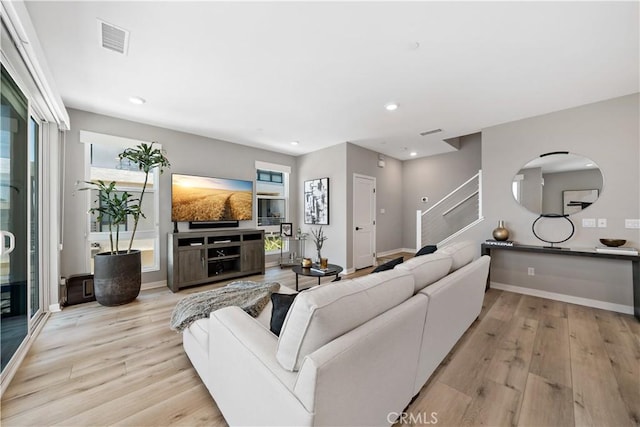 2890 Via Alta Pl, San Diego, CA 92108 - living area with light wood-style floors and recessed lighting