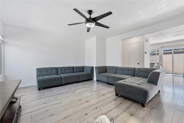 7147 Fulton Way, Stanton, CA 90680 - living area featuring wood finished floors and a ceiling fan