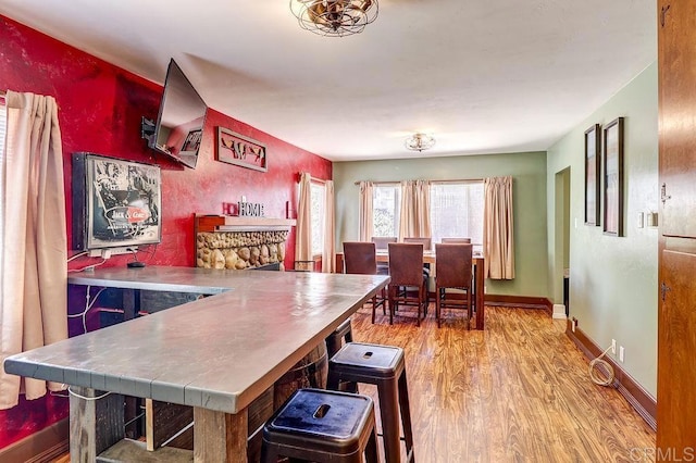 1242 Marshall Rd, Alpine, CA 91901 - dining space with wood finished floors and baseboards
