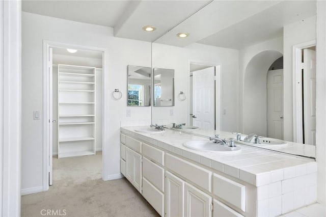 33072 Ocean Rdg, Dana Point, CA 92629 - full bathroom featuring double vanity and recessed lighting