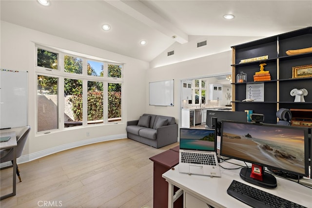 2719 Vista Umbrosa, Newport Beach, CA 92660 - office space with light wood-style floors and recessed lighting