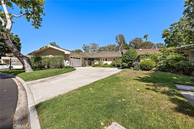 2719 Vista Umbrosa, Newport Beach, CA 92660 - ranch-style home with a garage, a front yard, and concrete driveway