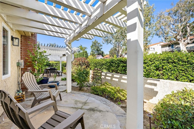 2719 Vista Umbrosa, Newport Beach, CA 92660 - fenced backyard with a patio and a pergola