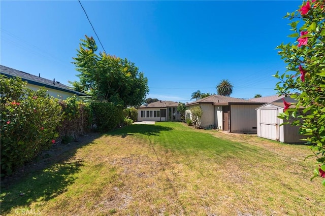 2605 Robinson St, Redondo Beach, CA 90278 - view of green lawn featuring a storage unit