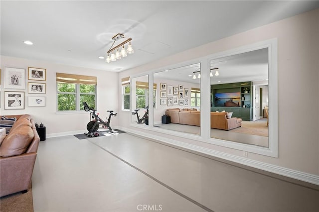 3 Stockmen Rd, Ladera Ranch, CA 92694 - workout area with recessed lighting and baseboards