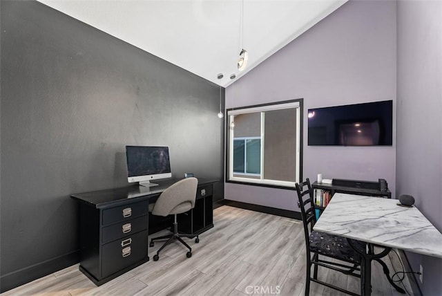 15 Surfbird Ln, Aliso Viejo, CA 92656 - home office featuring wood finished floors and vaulted ceiling