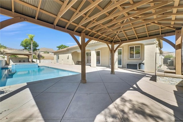 12149 Jonathan Dr, Riverside, CA 92503 - view of swimming pool featuring a gazebo and a patio