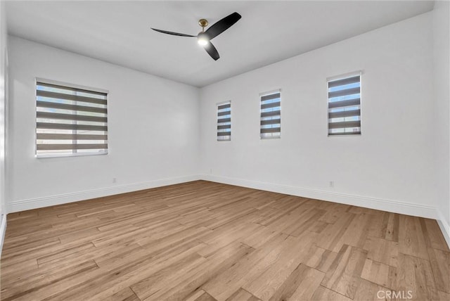 12149 Jonathan Dr, Riverside, CA 92503 - empty room featuring a ceiling fan and light wood finished floors