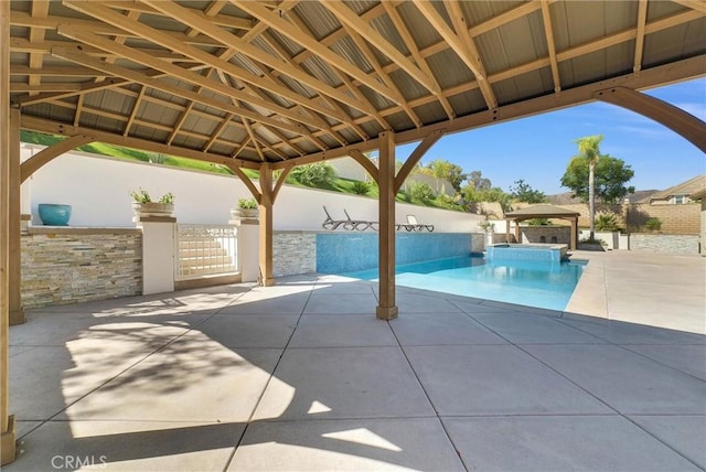 12149 Jonathan Dr, Riverside, CA 92503 - view of swimming pool with a gazebo and a patio area